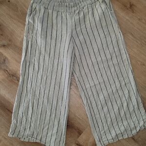 Striped Wide-Leg Pants